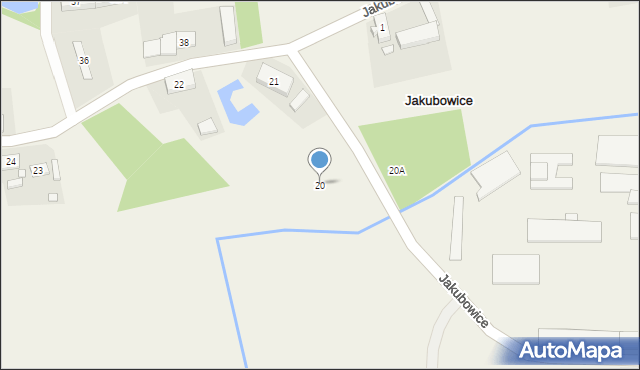 Jakubowice, Jakubowice, 20, mapa Jakubowice