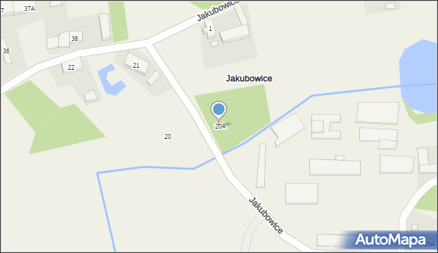 Jakubowice, Jakubowice, 20A, mapa Jakubowice