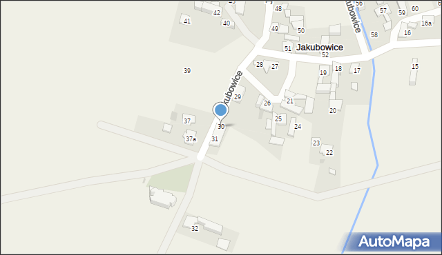Jakubowice, Jakubowice, 30, mapa Jakubowice