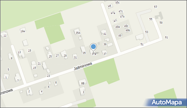 Jakubowice Konińskie-Kolonia, Jaśminowa, 37a, mapa Jakubowice Konińskie-Kolonia