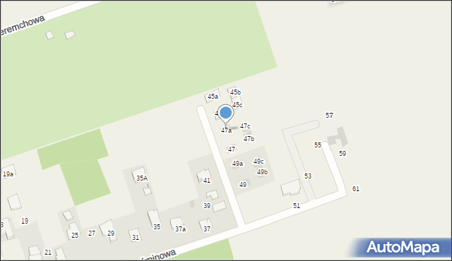 Jakubowice Konińskie-Kolonia, Jaśminowa, 47a, mapa Jakubowice Konińskie-Kolonia