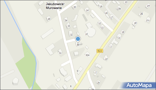 Jakubowice Murowane, Jakubowice Murowane, 30, mapa Jakubowice Murowane
