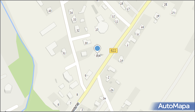 Jakubowice Murowane, Jakubowice Murowane, 30A, mapa Jakubowice Murowane