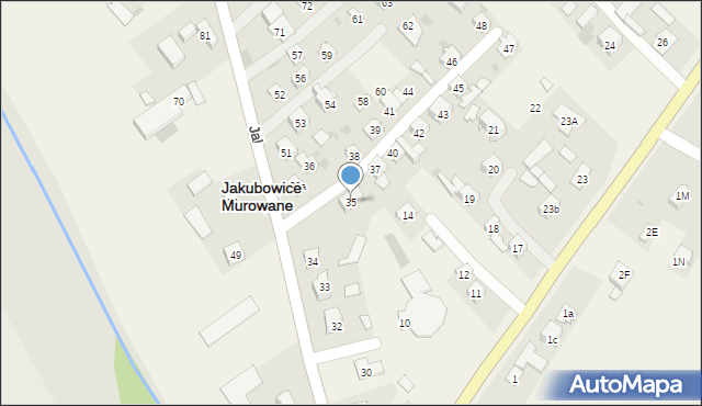 Jakubowice Murowane, Jakubowice Murowane, 35, mapa Jakubowice Murowane