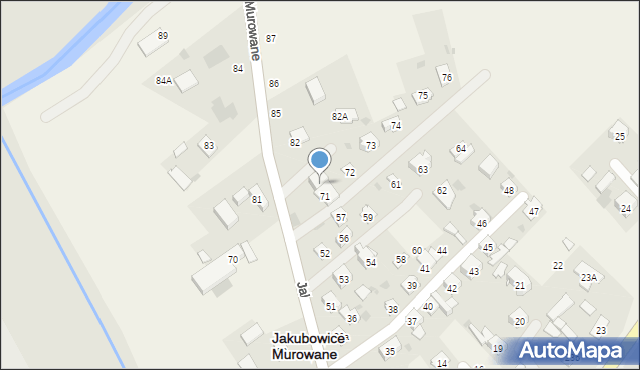 Jakubowice Murowane, Jakubowice Murowane, 80, mapa Jakubowice Murowane