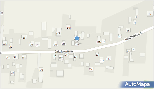 Jakubowizna, Jakubowizna, 13a, mapa Jakubowizna
