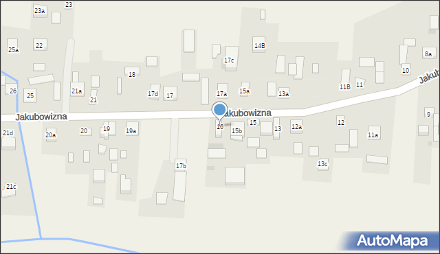 Jakubowizna, Jakubowizna, 16, mapa Jakubowizna