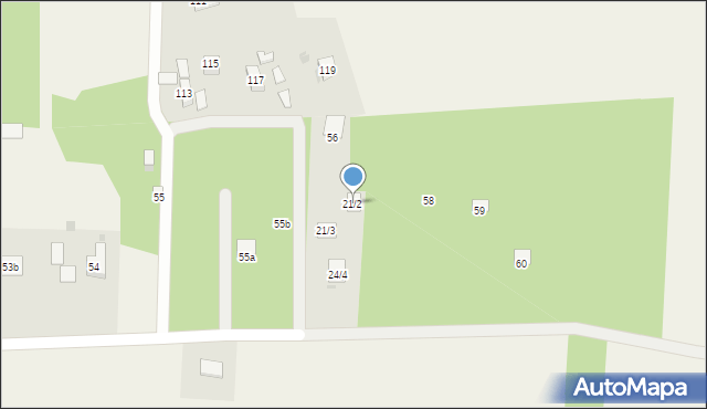 Jakubowizna, Jakubowizna, 21/2, mapa Jakubowizna