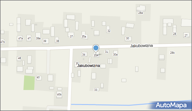 Jakubowizna, Jakubowizna, 33A, mapa Jakubowizna