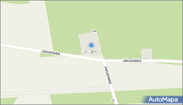 Jakubówka, Jakubówka, 18, mapa Jakubówka