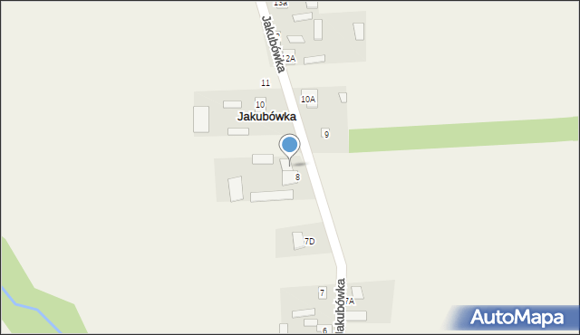 Jakubówka, Jakubówka, 8A, mapa Jakubówka