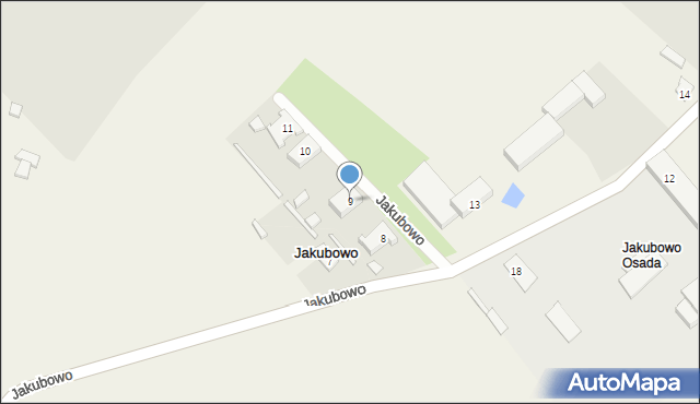 Jakubowo, Jakubowo, 9, mapa Jakubowo