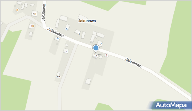 Jakubowo, Jakubowo, 1a, mapa Jakubowo