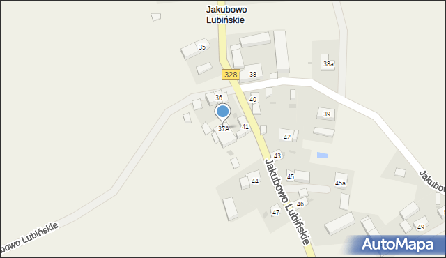 Jakubowo Lubińskie, Jakubowo Lubińskie, 37A, mapa Jakubowo Lubińskie