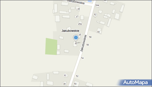 Jakubowskie, Jakubowskie, 43, mapa Jakubowskie