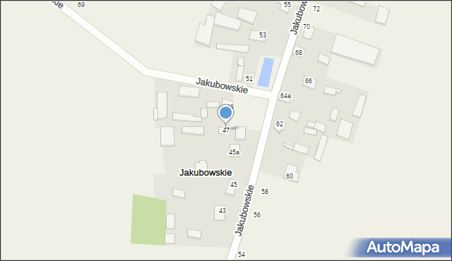 Jakubowskie, Jakubowskie, 47A, mapa Jakubowskie