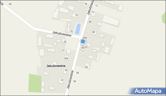 Jakubowskie, Jakubowskie, 62, mapa Jakubowskie