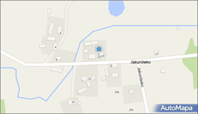 Jakunówko, Jakunówko, 12, mapa Jakunówko