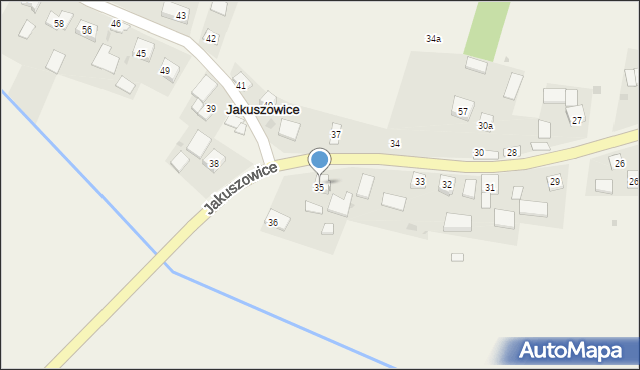 Jakuszowice, Jakuszowice, 35, mapa Jakuszowice