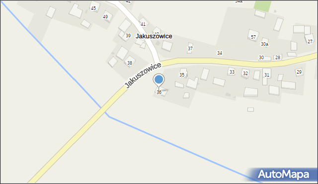 Jakuszowice, Jakuszowice, 36, mapa Jakuszowice