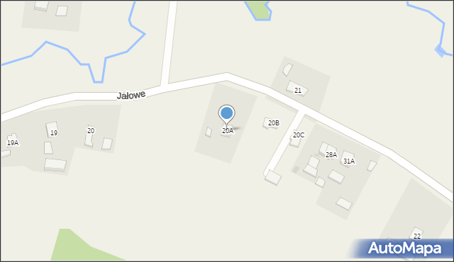 Jałowe, Jałowe, 20A, mapa Jałowe