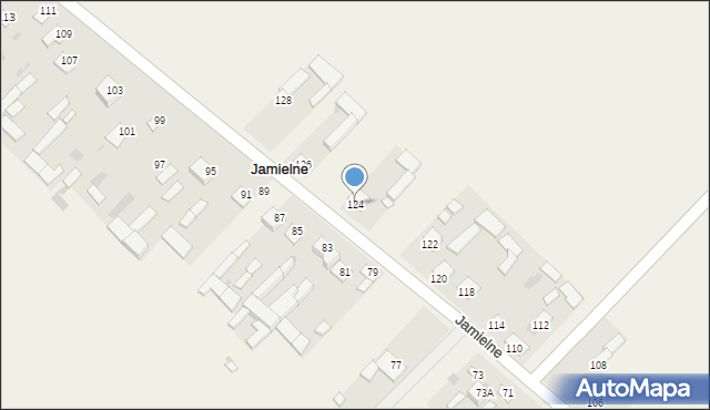 Jamielne, Jamielne, 124, mapa Jamielne