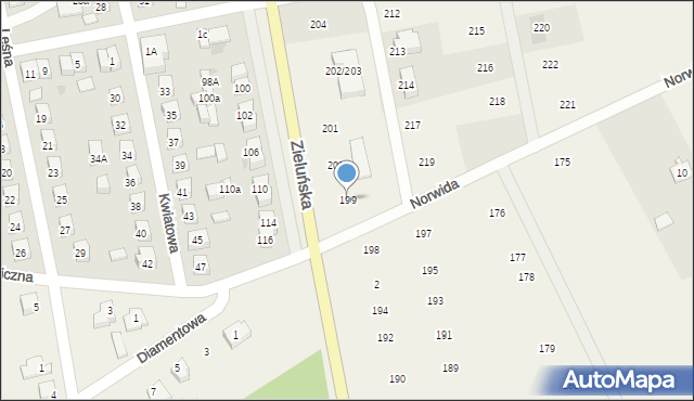 Jamielnik, Jamielnik, 199, mapa Jamielnik