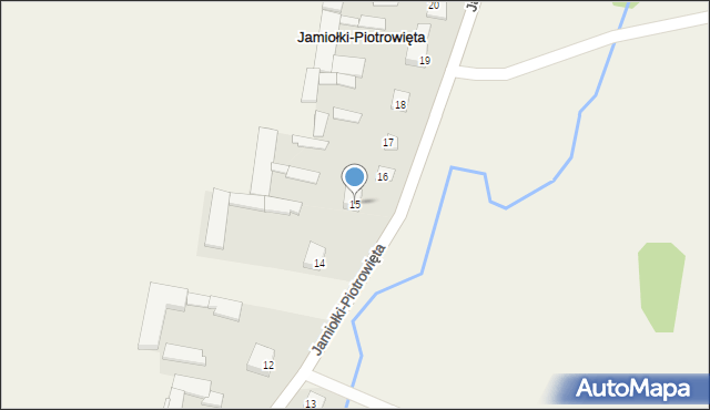 Jamiołki-Piotrowięta, Jamiołki-Piotrowięta, 15, mapa Jamiołki-Piotrowięta