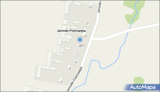 Jamiołki-Piotrowięta, Jamiołki-Piotrowięta, 18, mapa Jamiołki-Piotrowięta