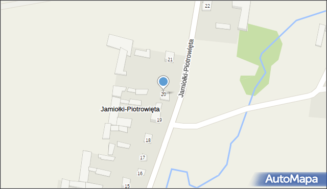 Jamiołki-Piotrowięta, Jamiołki-Piotrowięta, 20, mapa Jamiołki-Piotrowięta