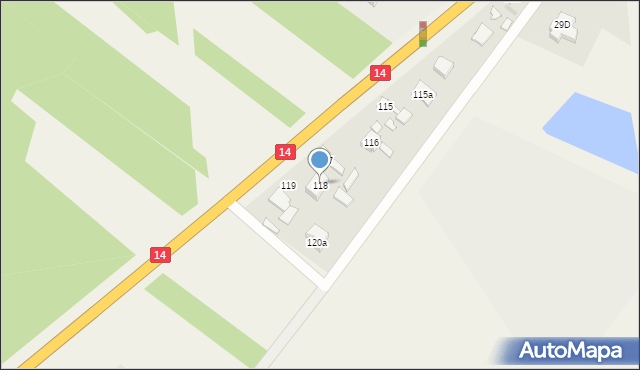 Jamno, Jamno, 118, mapa Jamno