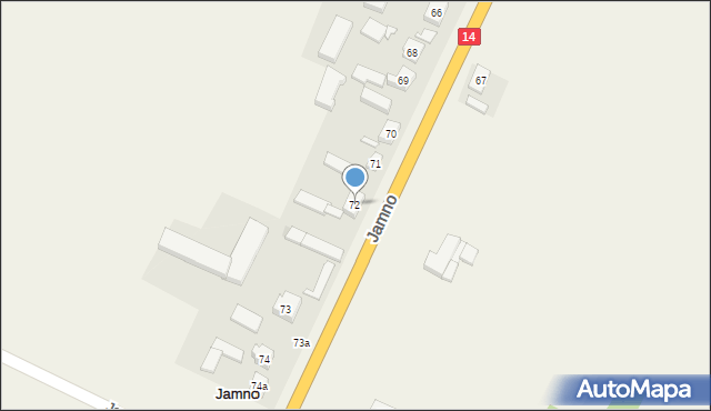 Jamno, Jamno, 72, mapa Jamno