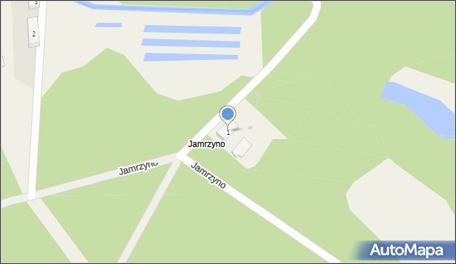 Jamrzyno, Jamrzyno, 1, mapa Jamrzyno