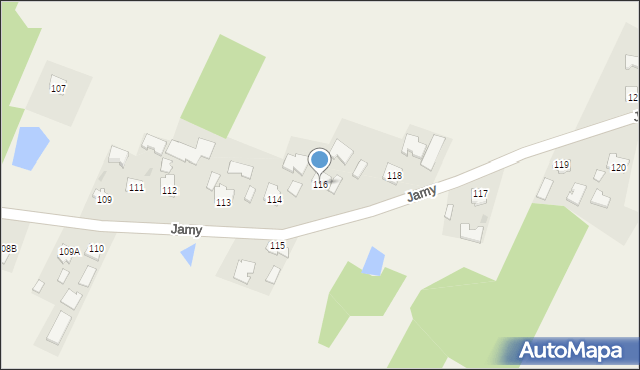 Jamy, Jamy, 116, mapa Jamy