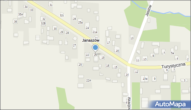 Janaszów, Janaszów, 20, mapa Janaszów