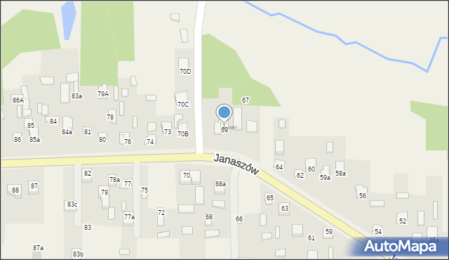 Janaszów, Janaszów, 69, mapa Janaszów