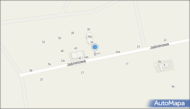 Janczewice, Jaśminowa, 32, mapa Janczewice