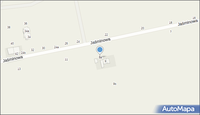 Janczewice, Jaśminowa, 9a, mapa Janczewice