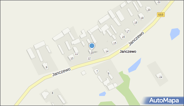 Janczewo, Janczewo, 13, mapa Janczewo