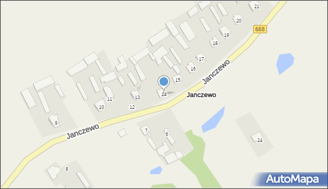 Janczewo, Janczewo, 14, mapa Janczewo