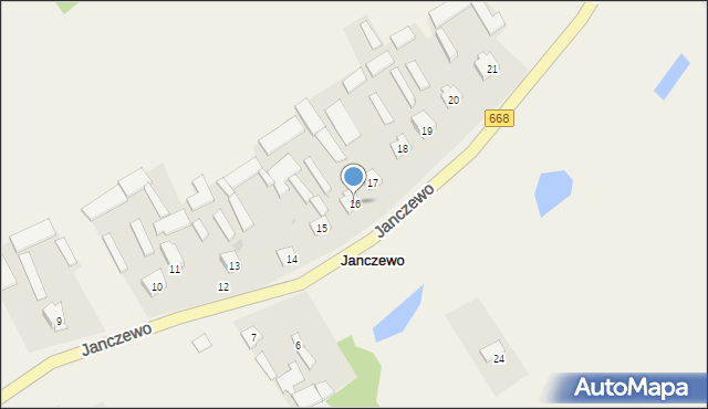 Janczewo, Janczewo, 16, mapa Janczewo