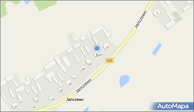Janczewo, Janczewo, 20, mapa Janczewo