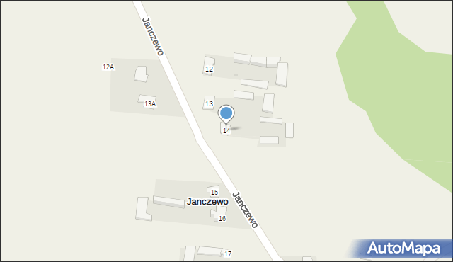 Janczewo, Janczewo, 14, mapa Janczewo