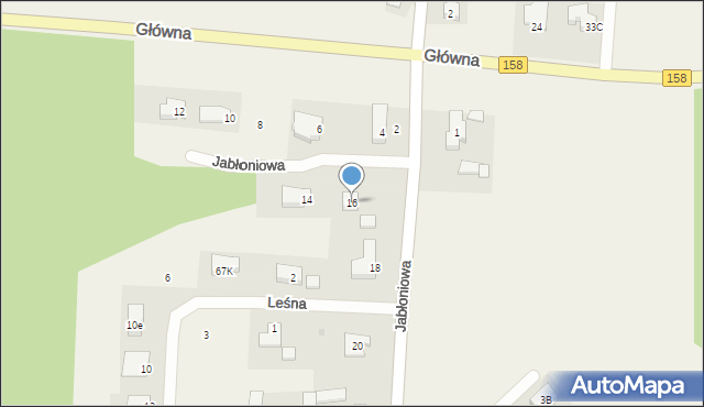 Janczewo, Jabłoniowa, 16, mapa Janczewo