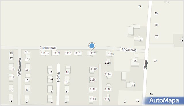 Janczewo, Janczewo, 111C, mapa Janczewo