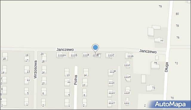 Janczewo, Janczewo, 111E, mapa Janczewo