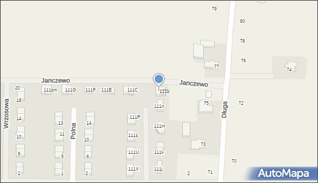 Janczewo, Janczewo, 111o, mapa Janczewo