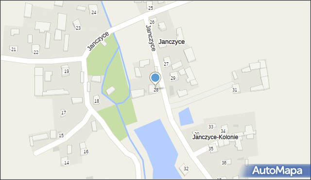 Janczyce, Janczyce, 28, mapa Janczyce