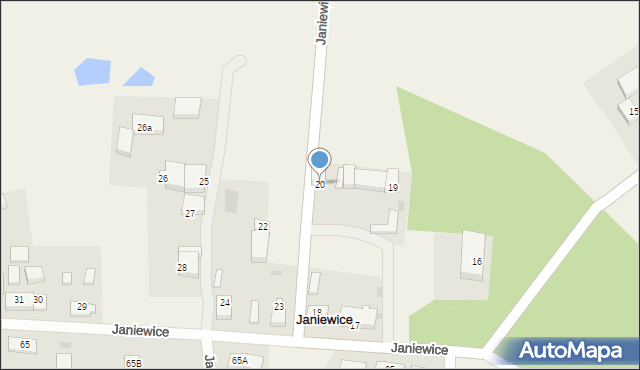 Janiewice, Janiewice, 20, mapa Janiewice