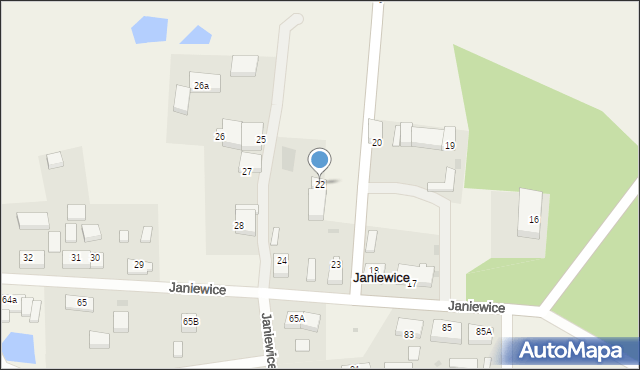 Janiewice, Janiewice, 22, mapa Janiewice